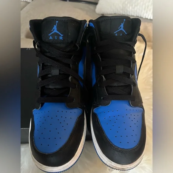 Air Jordan Black and Blue Sneakers - Picture 3 of 7
